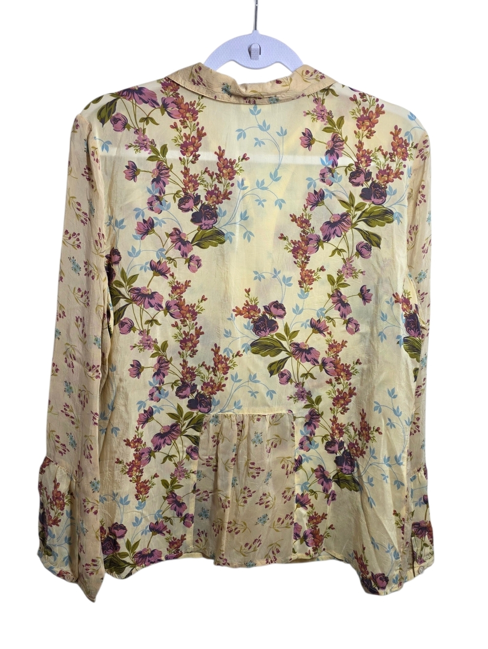 J Jill Sheer Retro Floral Button Down Women's Shirt - Picture 3 of 14